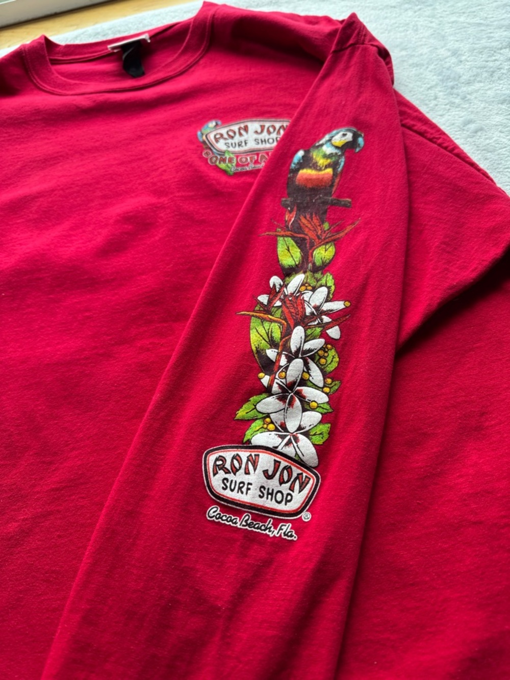 Ron Jon Red Surf Shop Graphic Long Sleeve Tee UNISEX XXL GRAPIC’s on BACK&SLEEVE - Picture 12 of 13